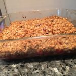 Apple berry crumble was given as a summer recipe. But around here, we pick lots of apples the end of summer and heading into fall. I felt that making the apples the main component would still make a great cold day dish.